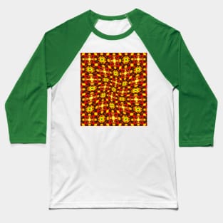 Happy Sunflower Pattern Baseball T-Shirt